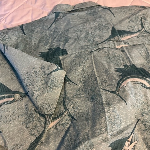 Calypso Joe Tropical Blue Shirt - Picture 3 of 5